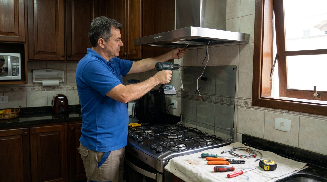 Instalacao de coifa e exaustor residencial em Osasco‑SP