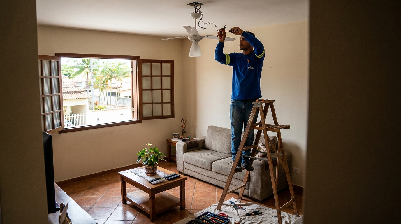 Instalacao de ventilador de teto profissional em Osasco‑SP