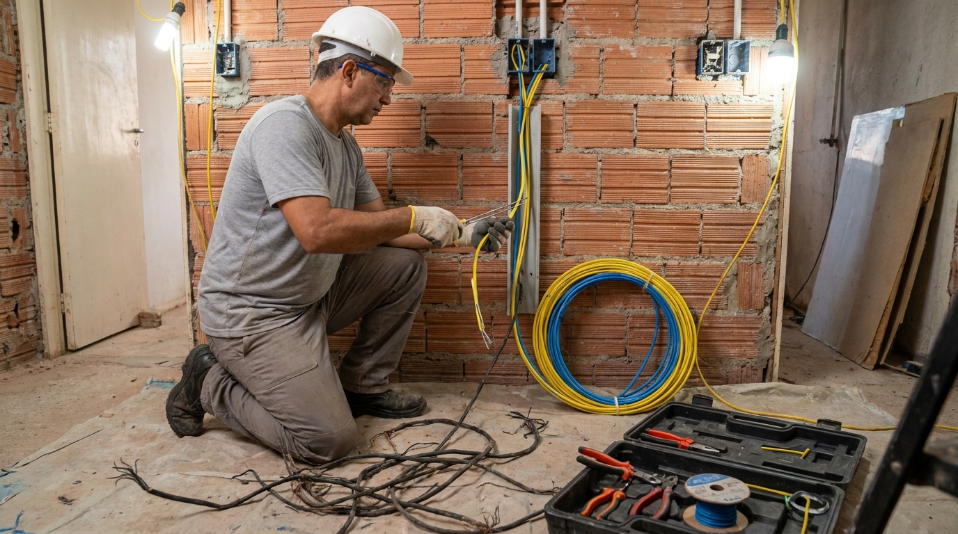 Troca de fiacao eletrica residencial em Osasco‑SP